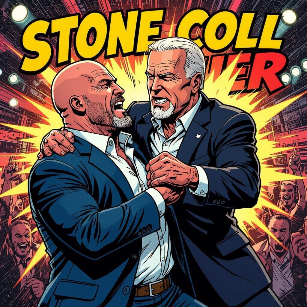 Wrestler Chokes Politician in Comic Book Style