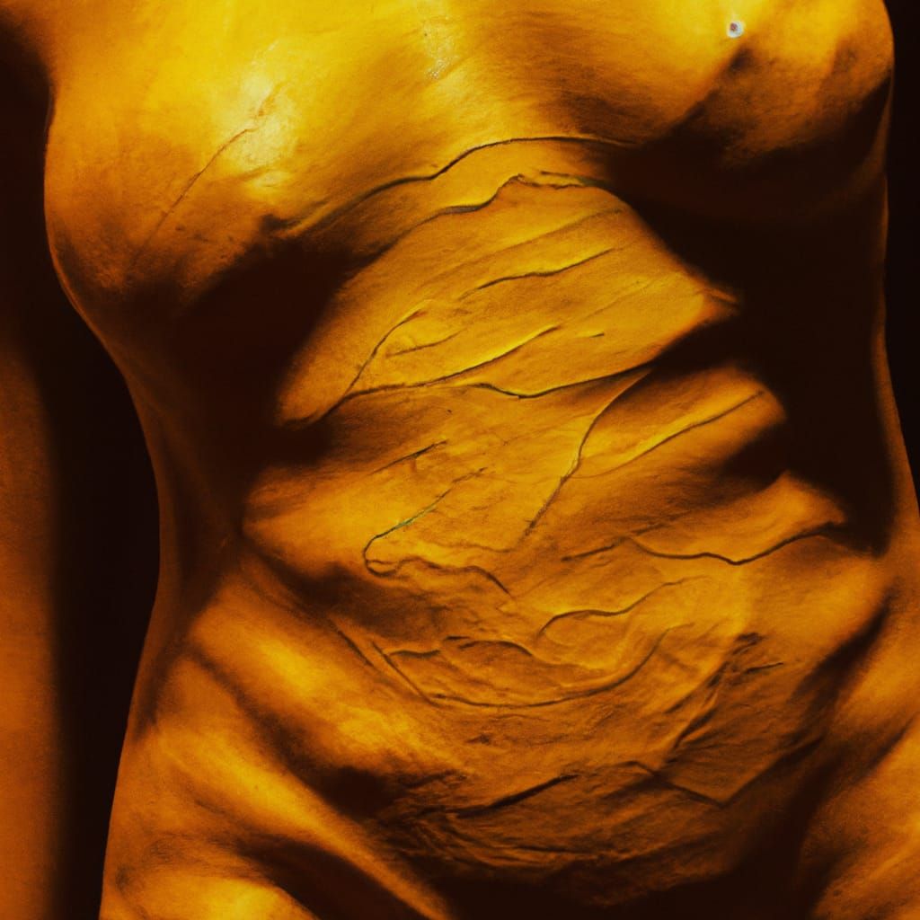 Hyperrealistic Image of Large Breasts in HDR