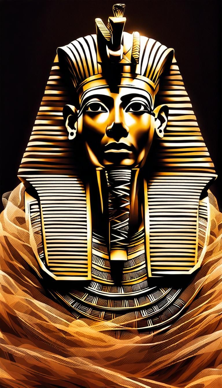 Pharaoh's Mummy in Tulle Fabric