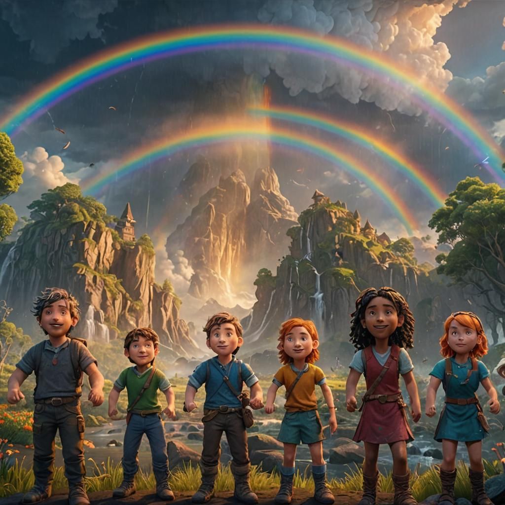 Friends United Under Rainbow: Fantasy Art in Deep Color