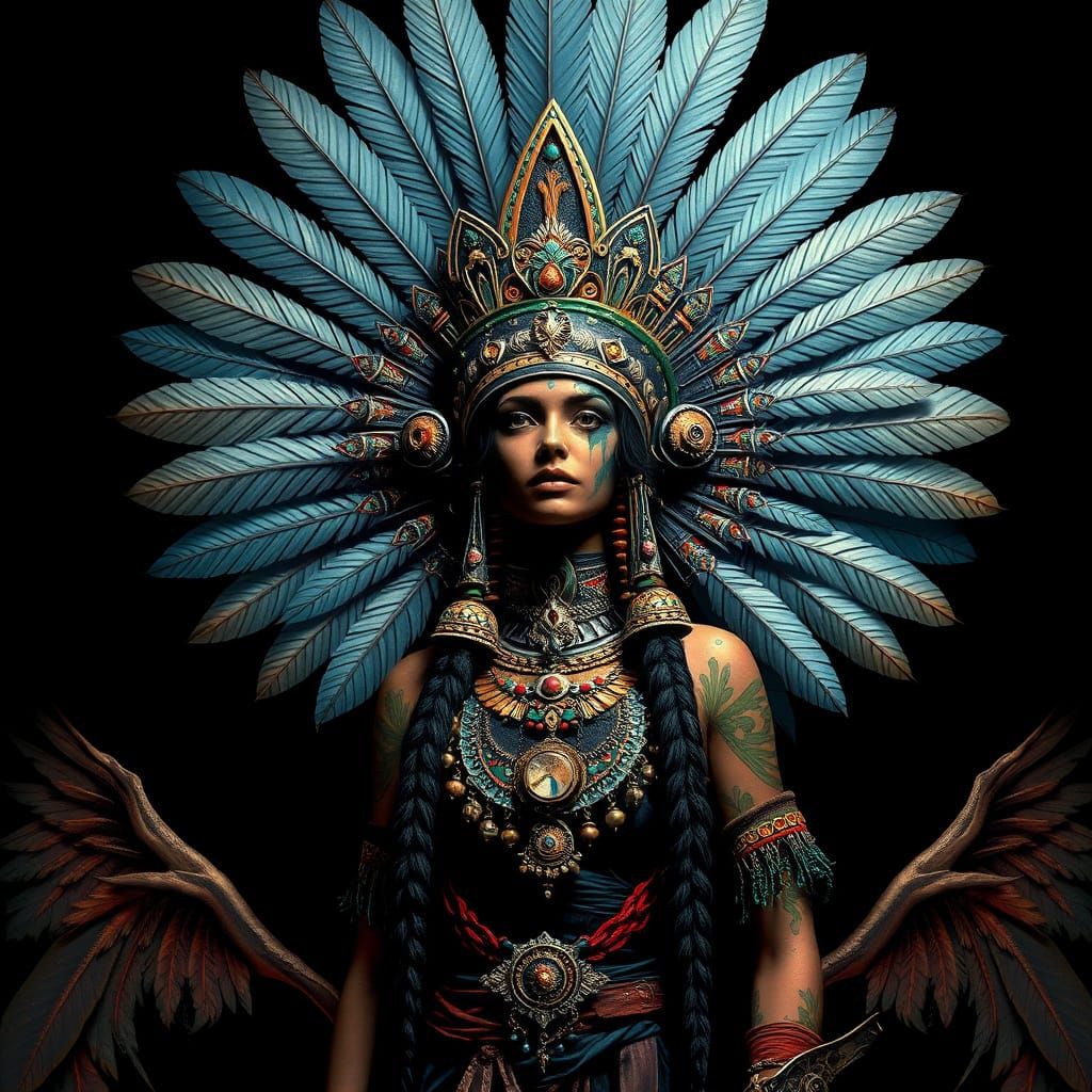 Aztec Princess in Surrealist Fantasy Style