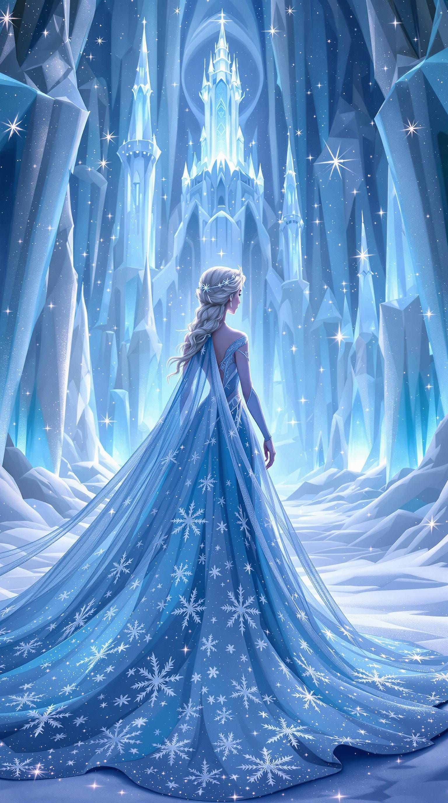 Mystical Queen Elsa in Icy Castle