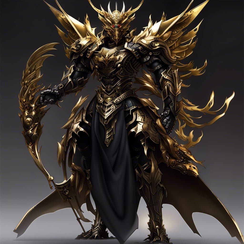 Dragon Emperor in Human Form with Robotic Armor