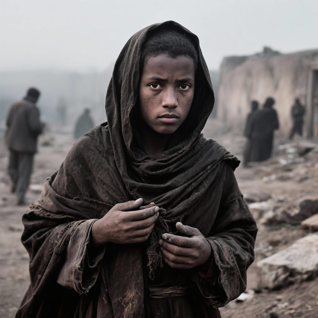 Grimdark Scene Photographed in Stark Realism