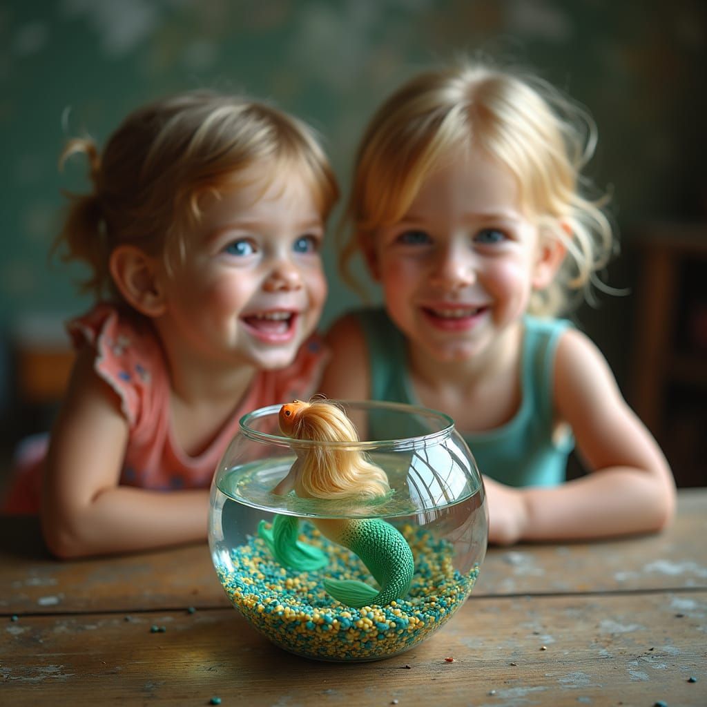 Enchanted Mermaid in a Goldfish Bowl