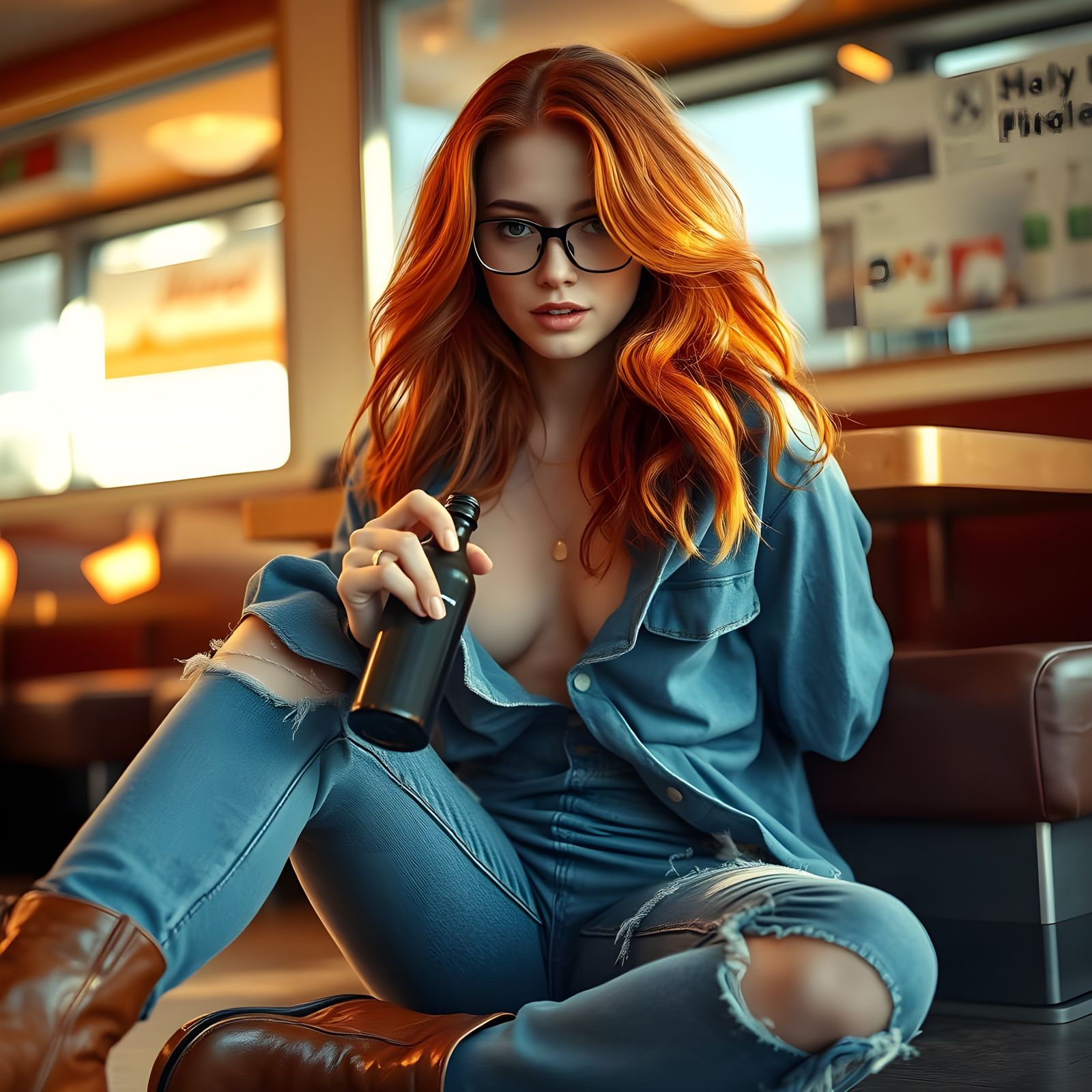 Young Woman in Relaxed, Unposed Moment