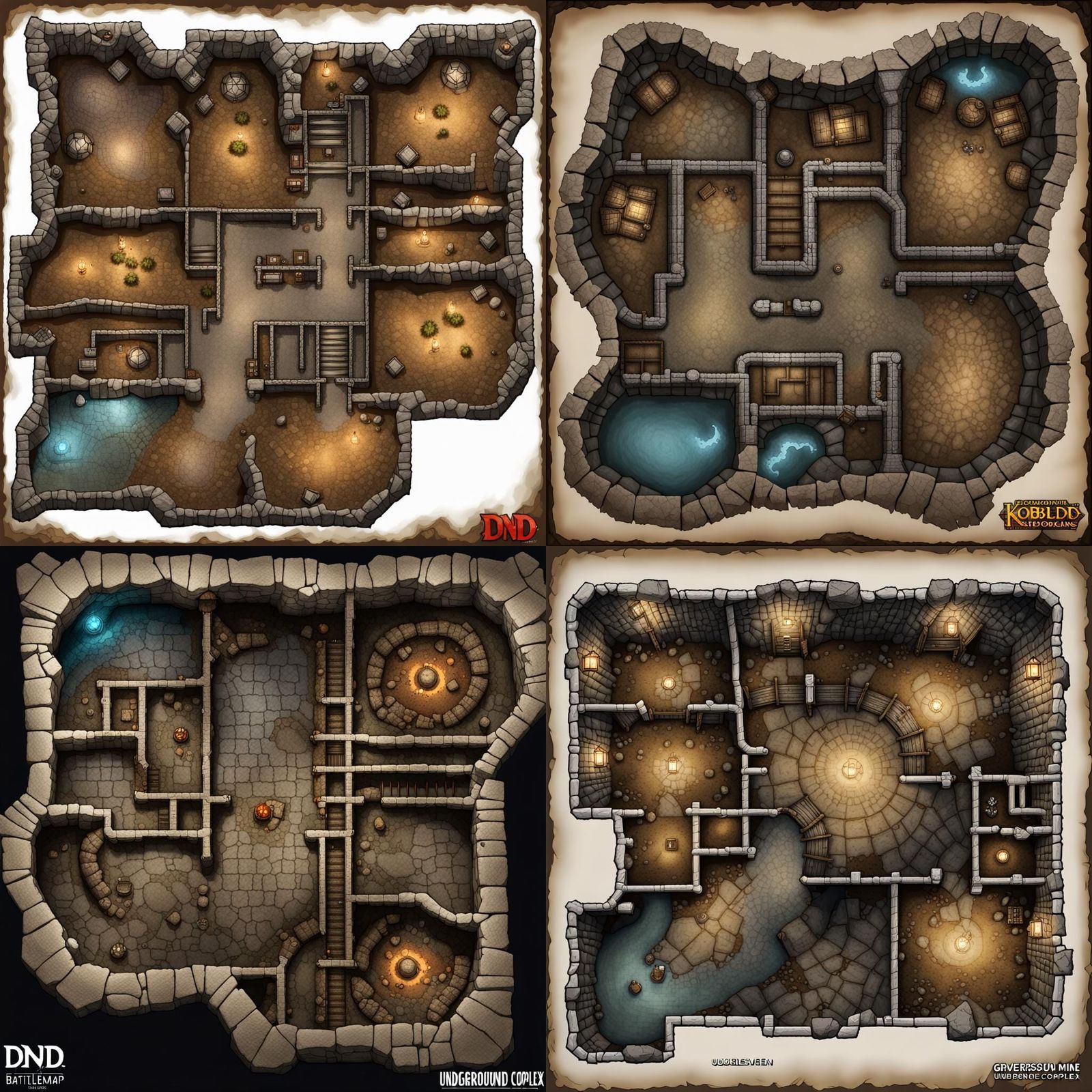 Underground Dwarven Mine Complex Battlemap