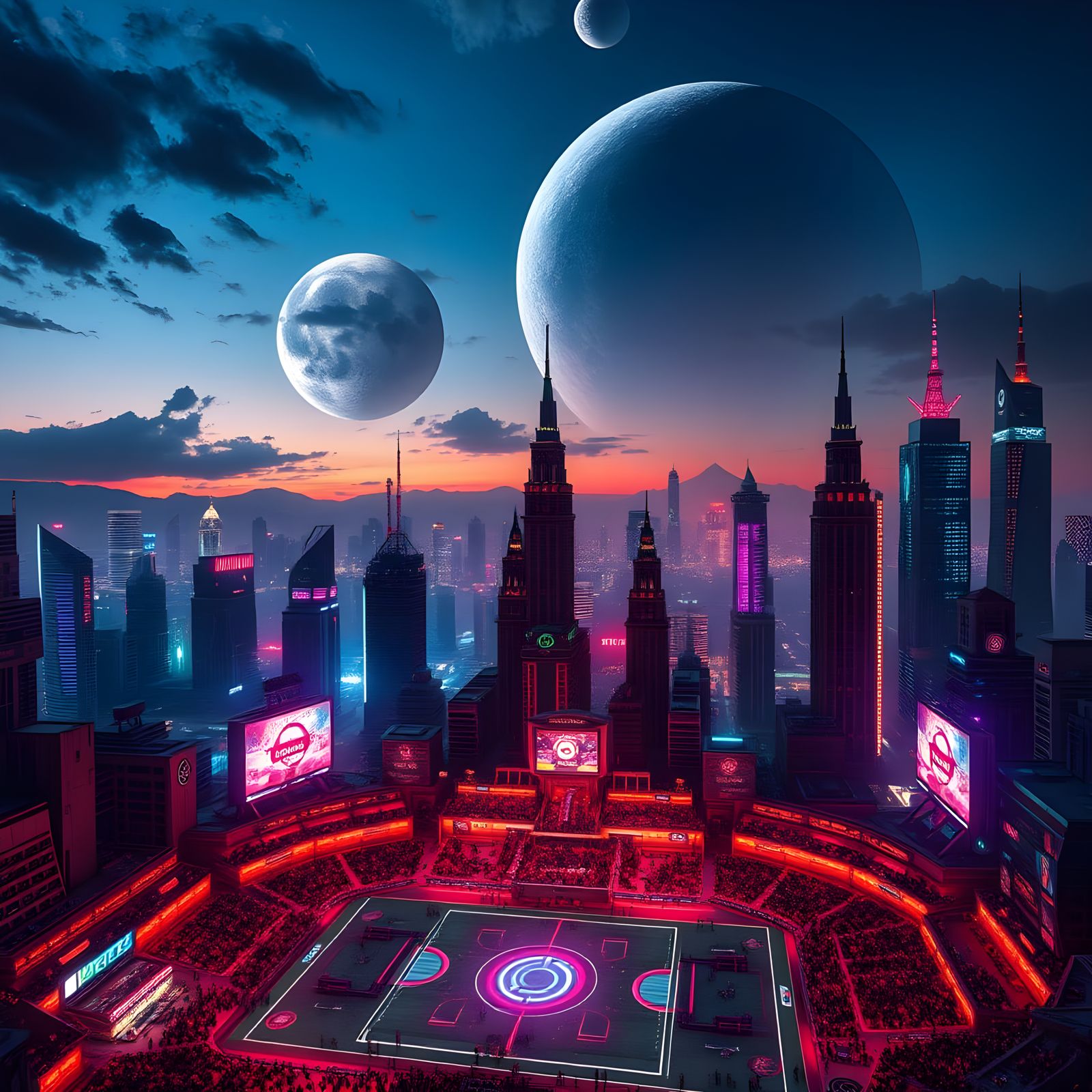 Andromeda City Stadium, GlorpBall Finals Game 7. (circa 2199)