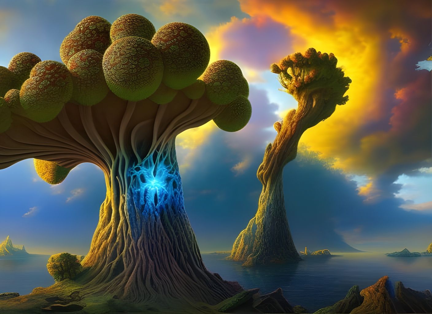 Surreal Dragon Tree Fractal Landscape
