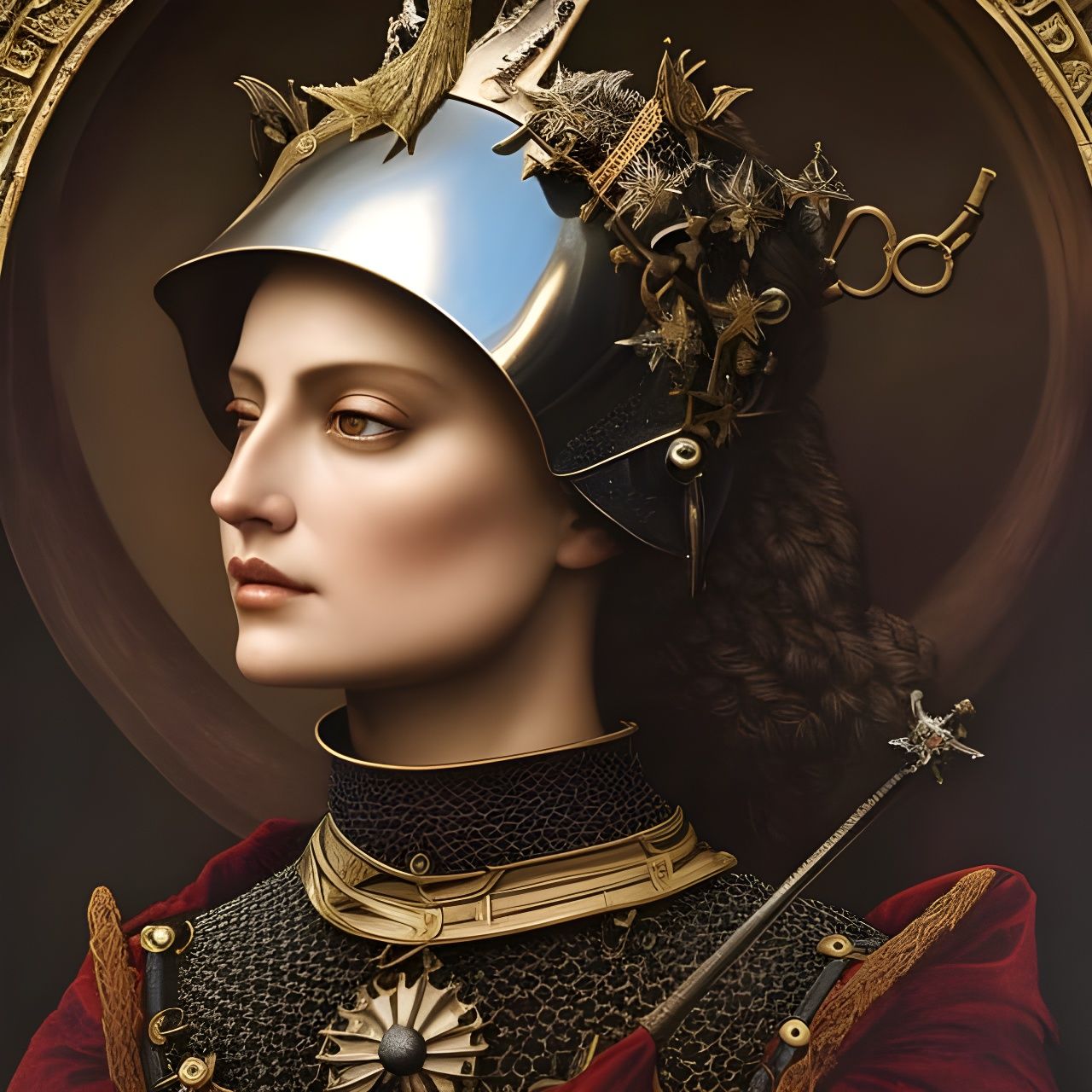 Joan of Arc Portrait in Eldritch Style