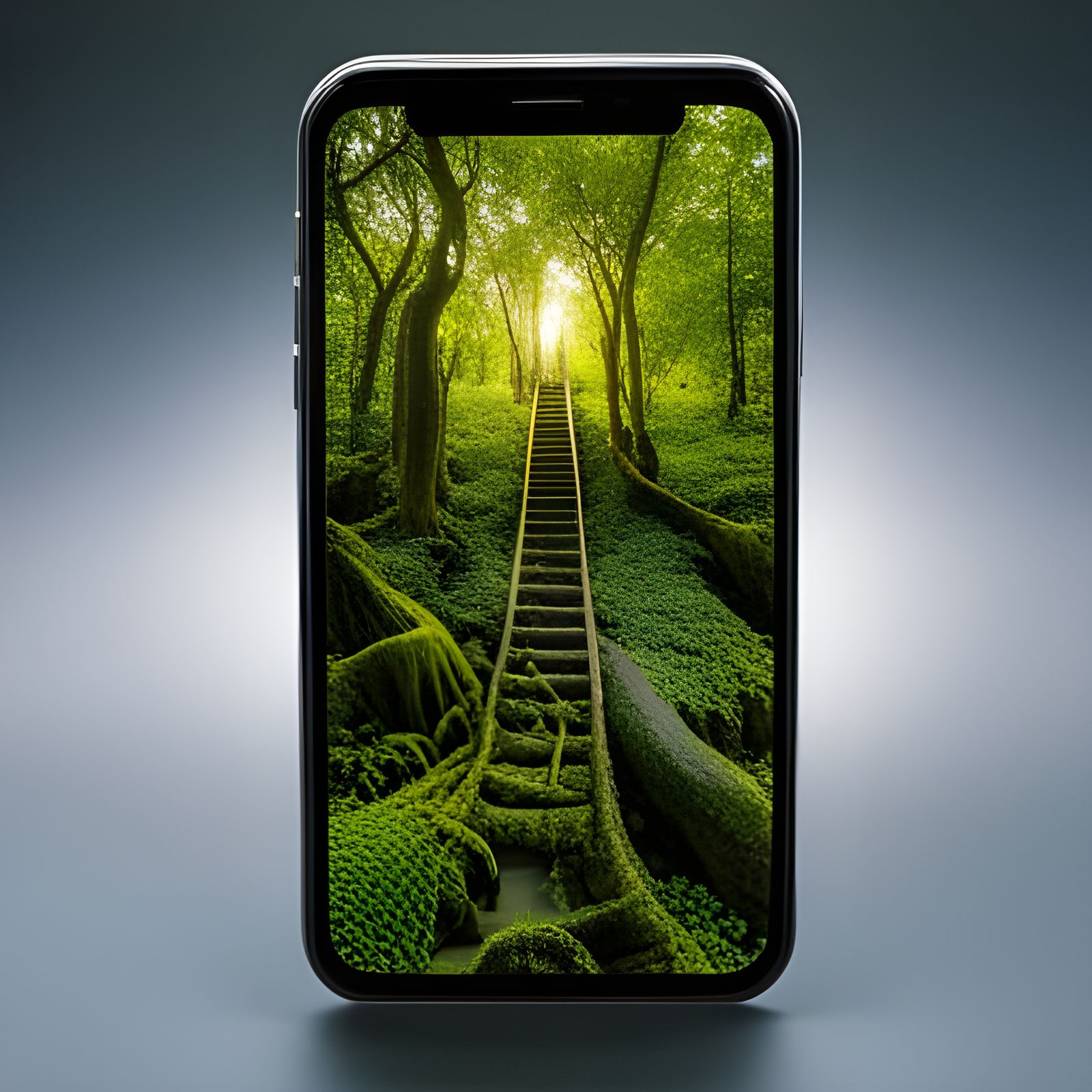 Smartphone Overgrown in Nature Photography