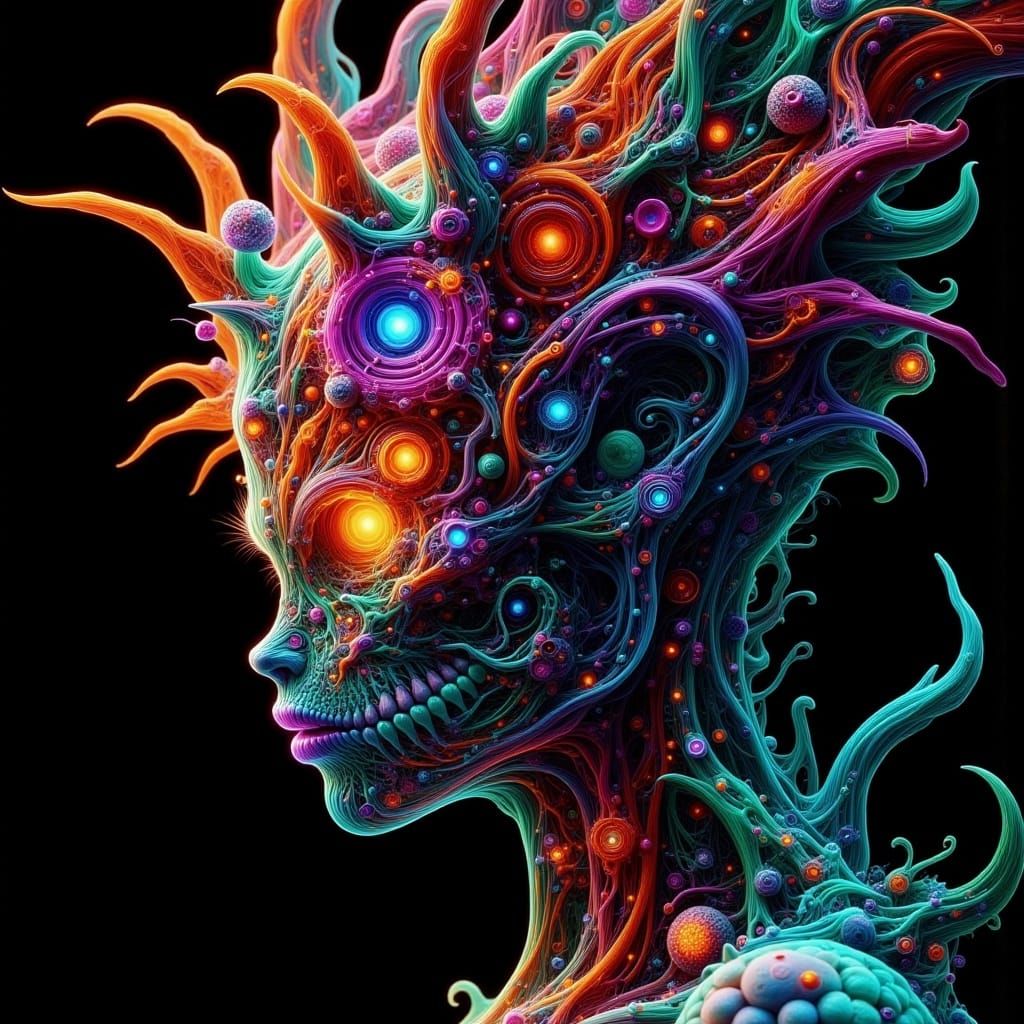 Hyper-Detailed Dark Fantasy Digital Painting Close-Up