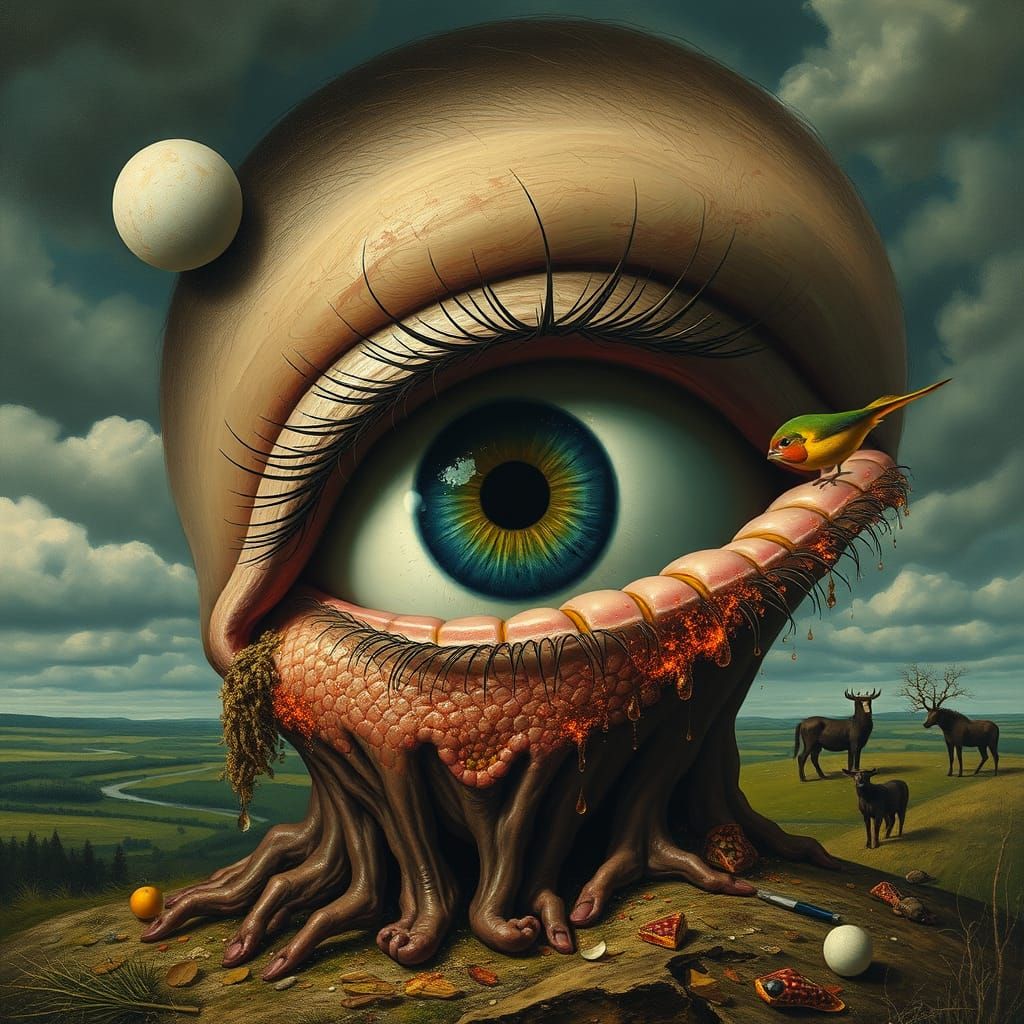 Polish Surrealist Masterpiece in Wet Eyeball Style