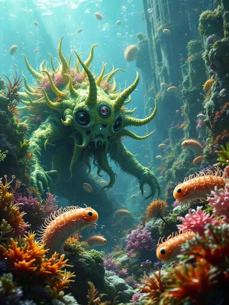 Battle for Control of the Undersea Arcology on Planet X