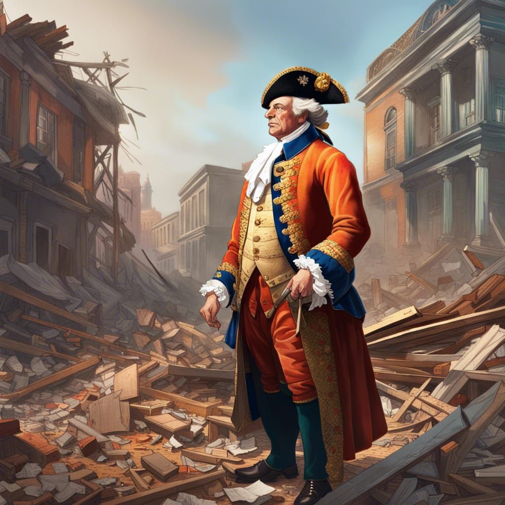 Statesman Oversees City Rebuilding: Hyperrealistic Splash Ar...