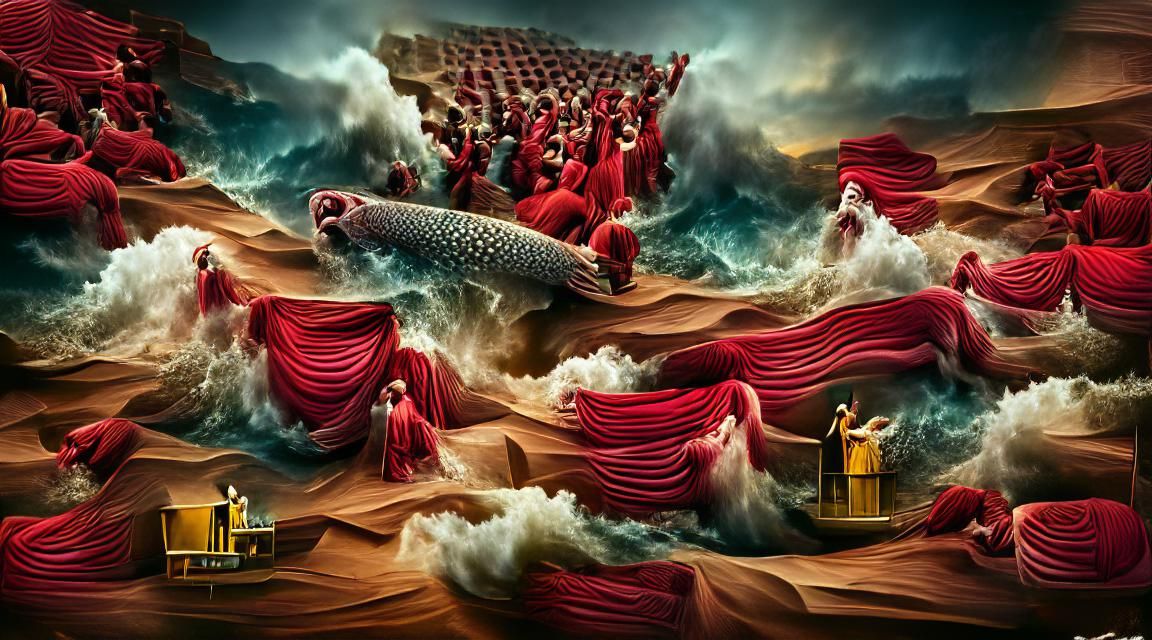 Moses Parting the Red Sea: A Biblical Scene