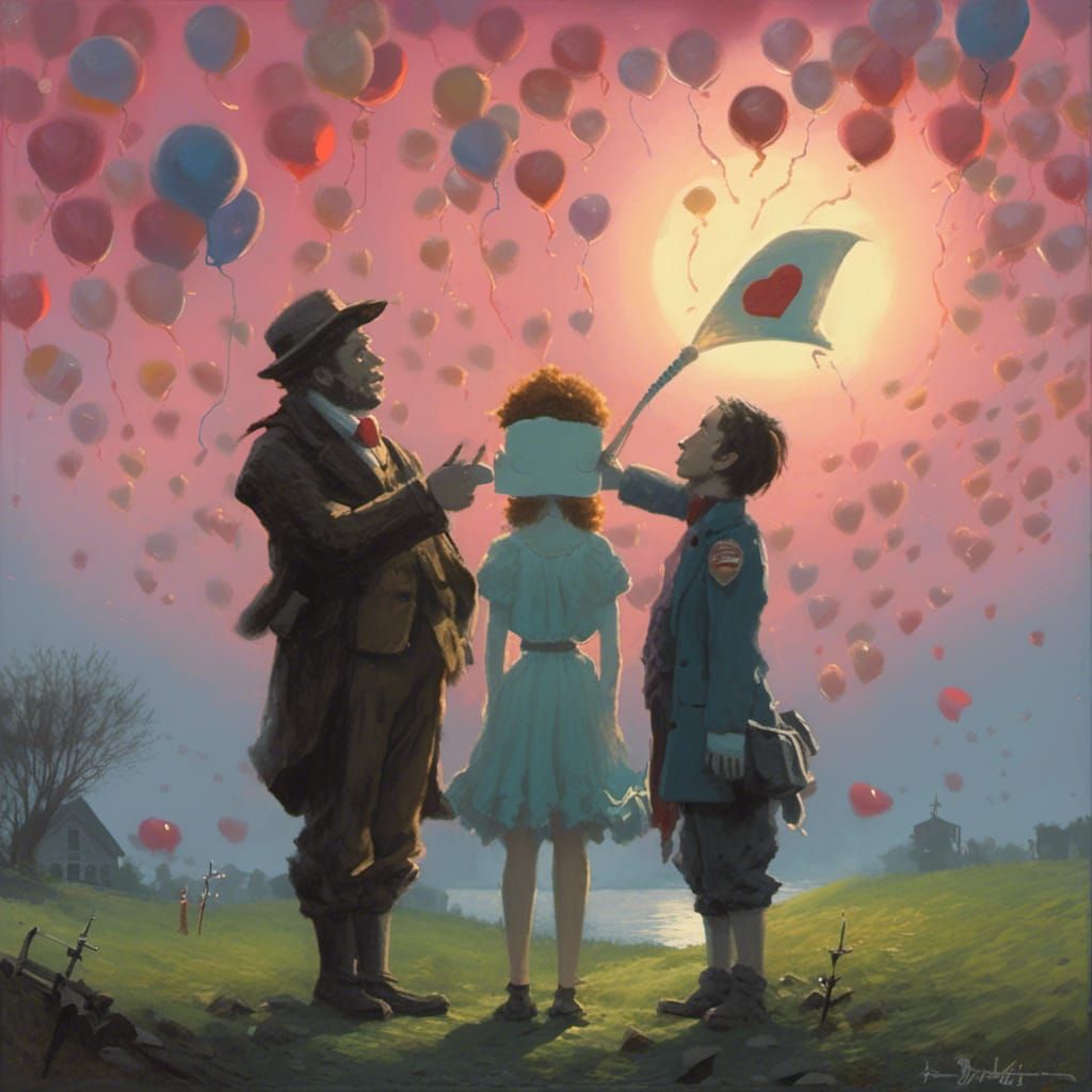 Brothers' Love: A Gothic Fantasy Painting