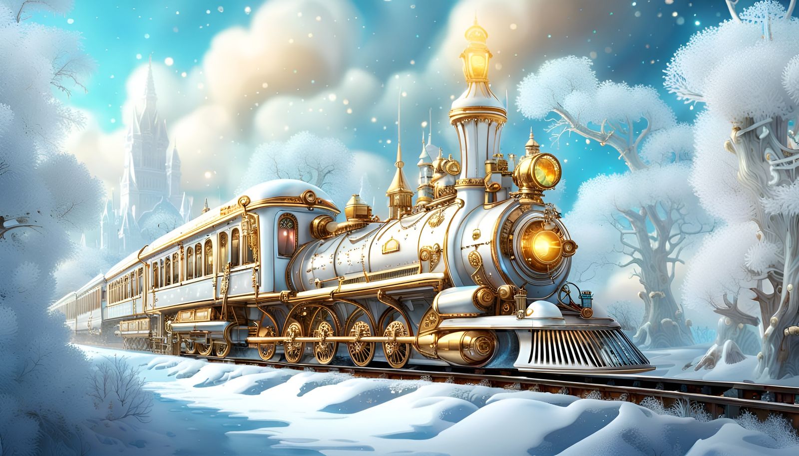 Steampunk Christmas train.