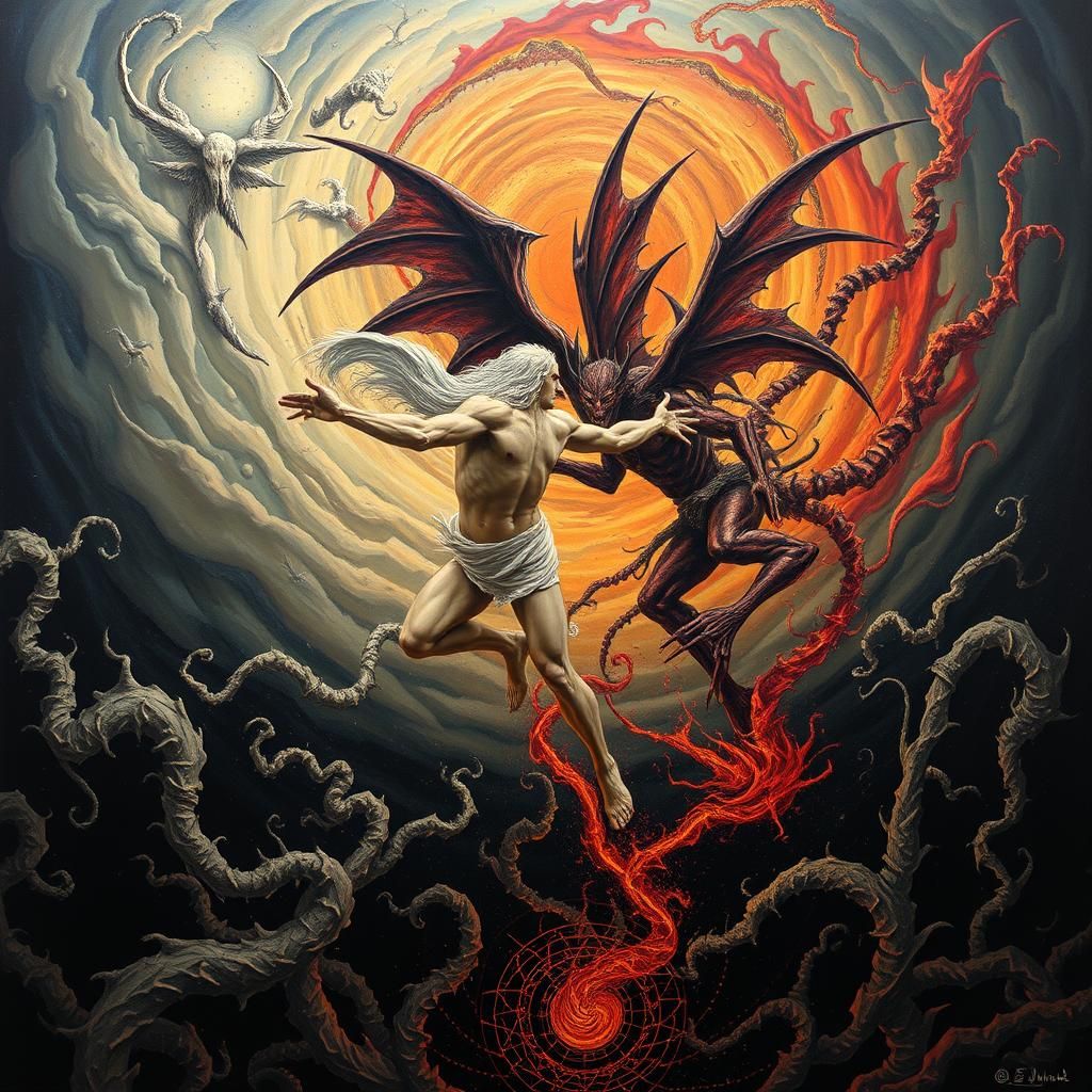 God and Satan Fall: Heavy Metal Art