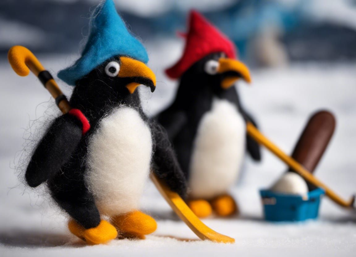 Ice-hockey match with the Penguin Pirates. Close-up.