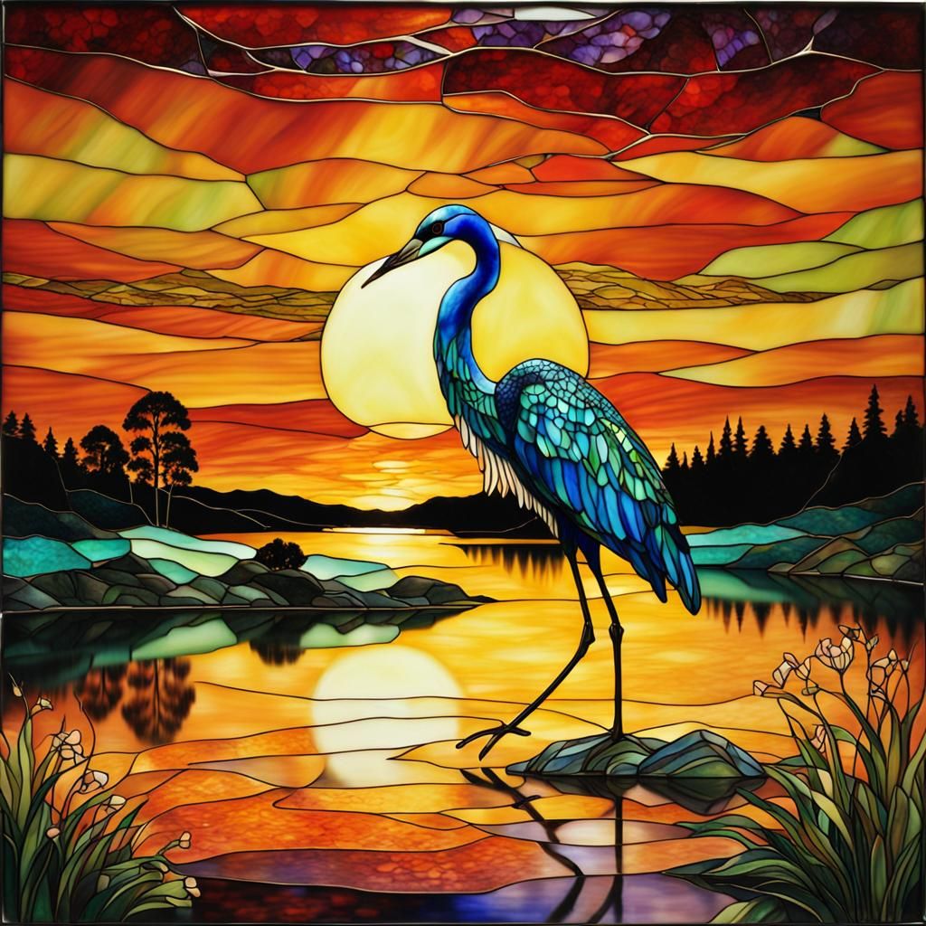 Tiffany Glass Art-Inspired Masterpiece