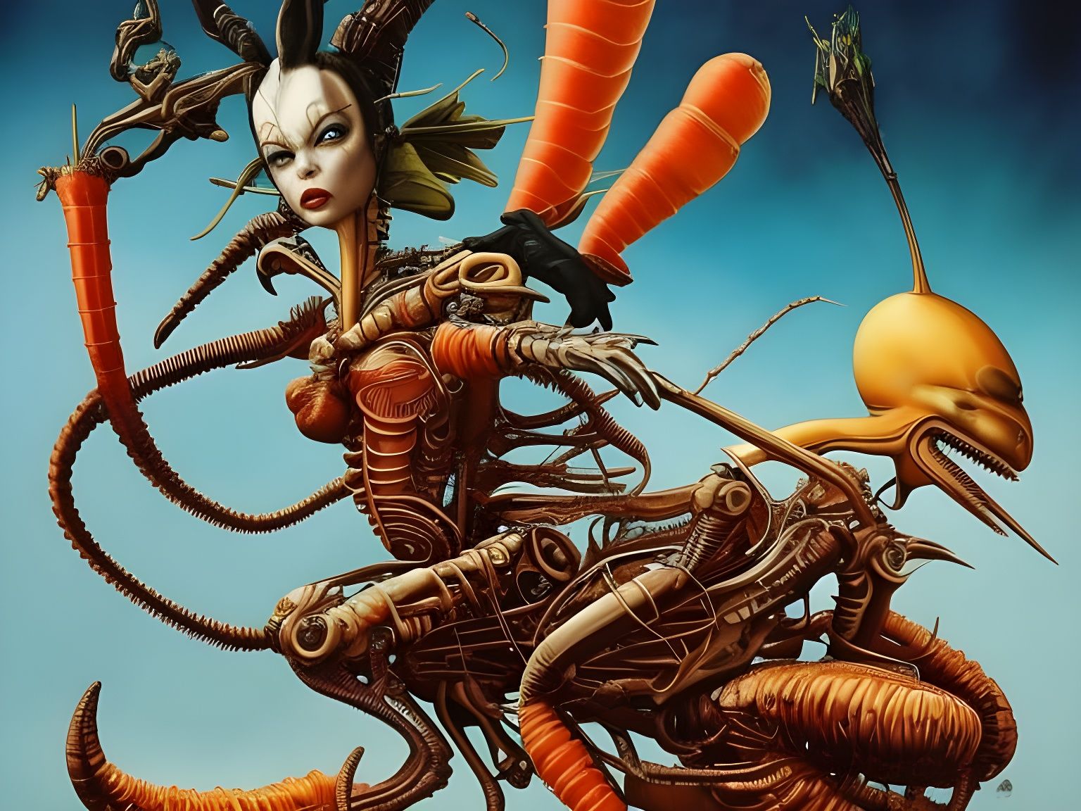 Bugs Bunny Rides Carrot Broomstick: Biomechanical Surrealism