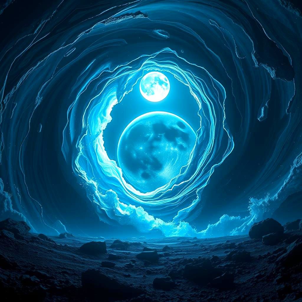 Surreal Black Hole Landscape in Deep Color