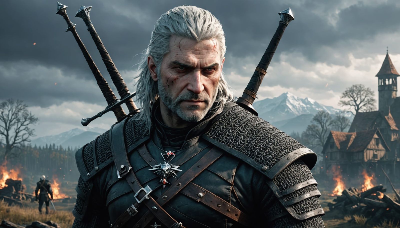 Medieval Fantasy Hunter in a Mysterious Forest