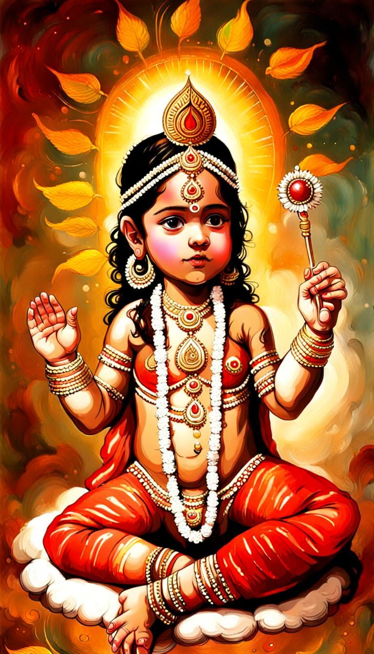 Baby Girl as Durga Reincarnation Blessing People