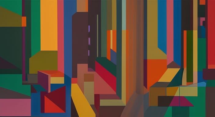 New Orleans Jazz Cityscape in Kinetic Pointillism