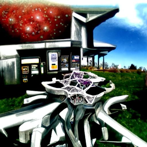 Futuristic Rest Stop at the End of the Universe