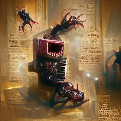 Sinister Mimic in a Dark Fantasy Style