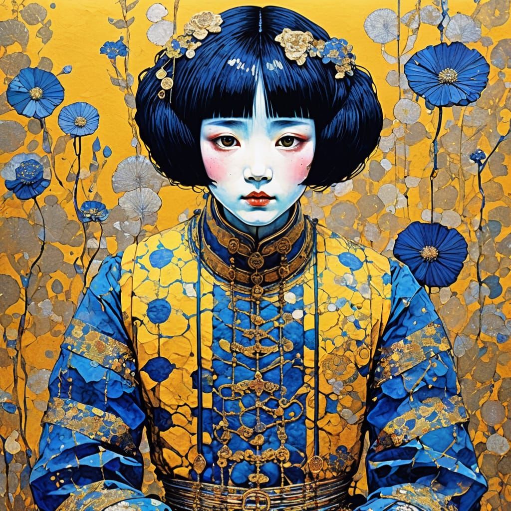 Maximalist Batik Art Inspired by Klimt and Kago