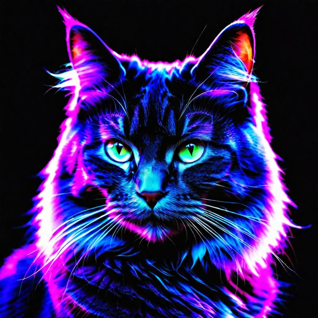 Amazing Cat in Ultra-Violet Photography
