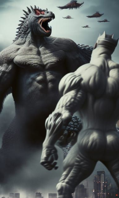 Godzilla Vs Kong: Epic Film Noir Battle