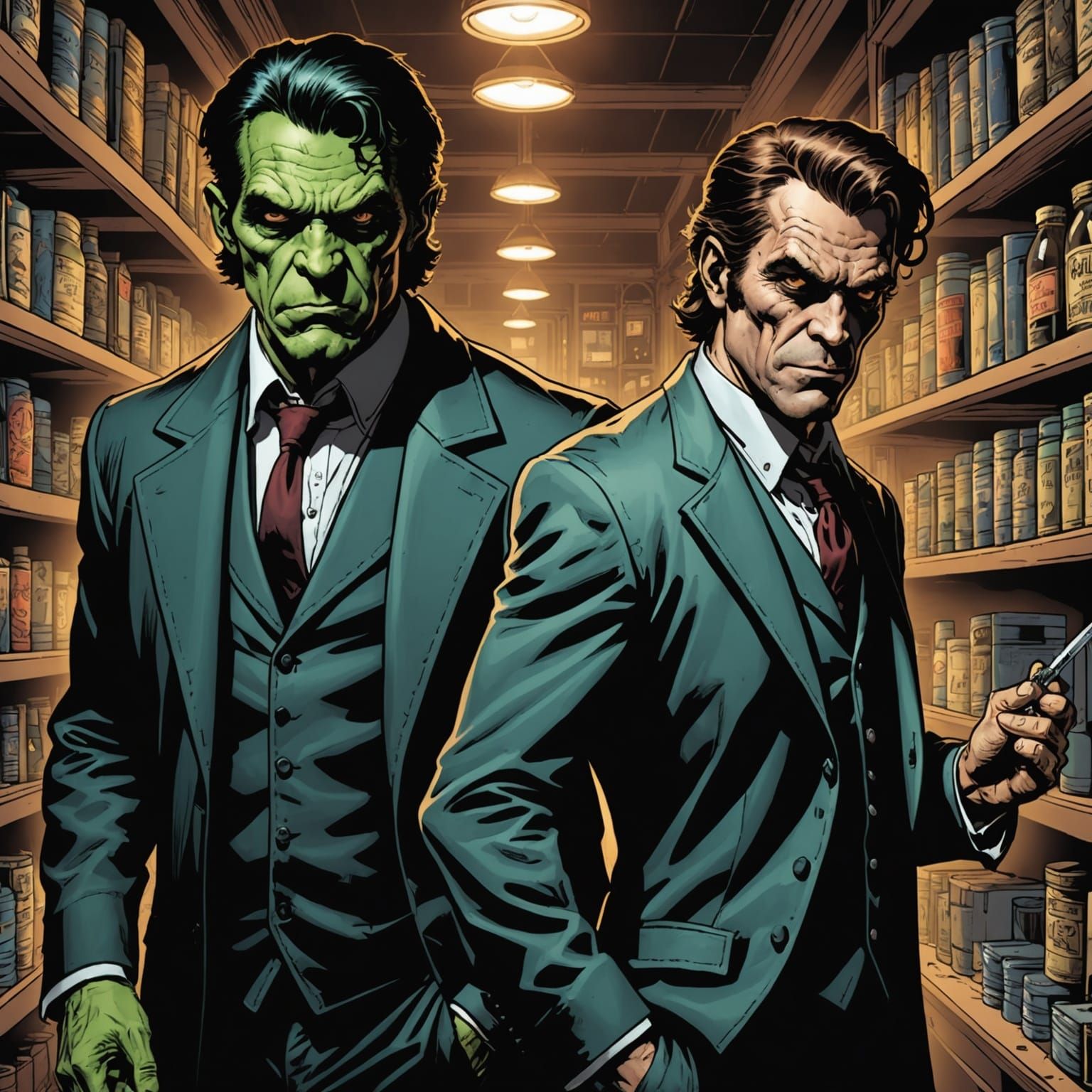 Dr. Jekyll and Mr. Hyde: Comic Book Art