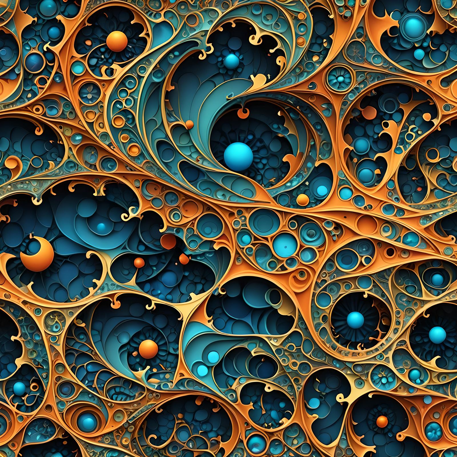 Abstract Universe: Vector Fractal with Zentangle