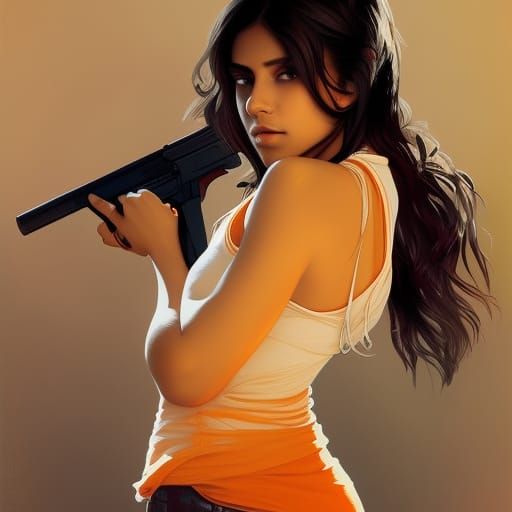 Dramatic Portrait of a Mysterious Beauty