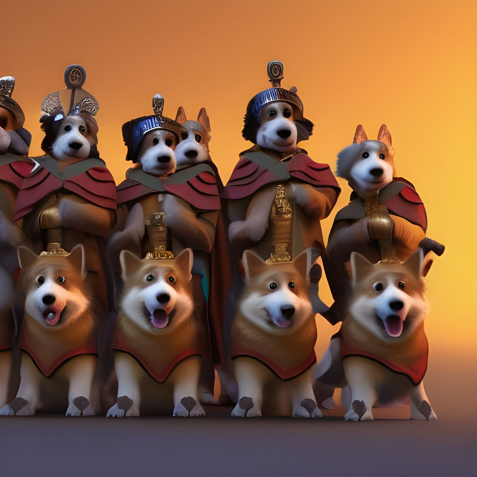 Corgi Centurions: A Pixar-Style Roman Legion