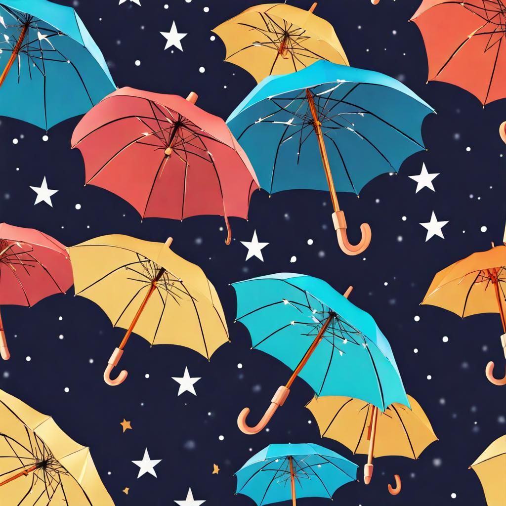 Umbrella with Star Pattern in 8K