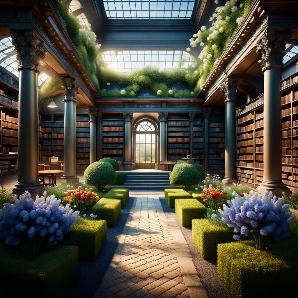 Library and Garden: A Fusion of Knowledge and Nature