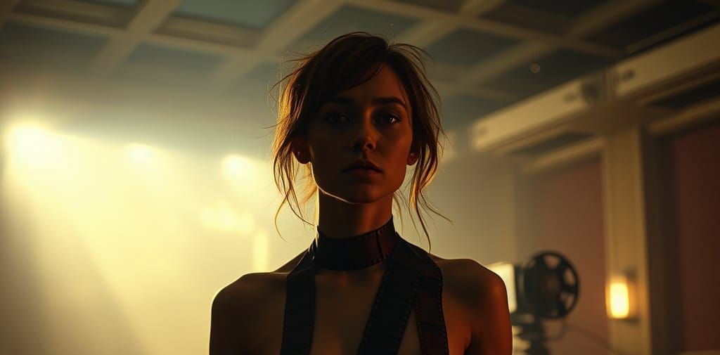 Human-Film Reel Hybrid in a Haunted Cinema