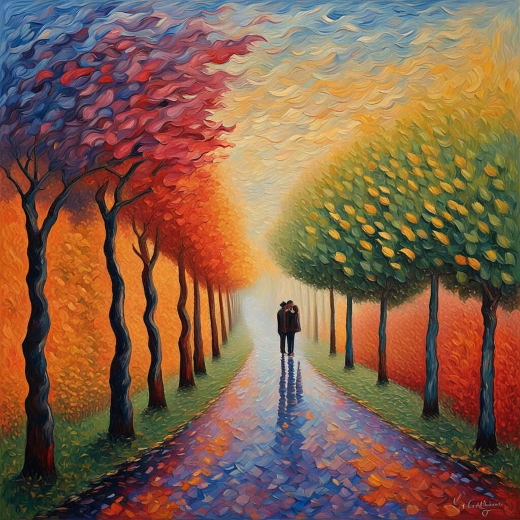 Expressionist Dust in the Wind Oil Painting