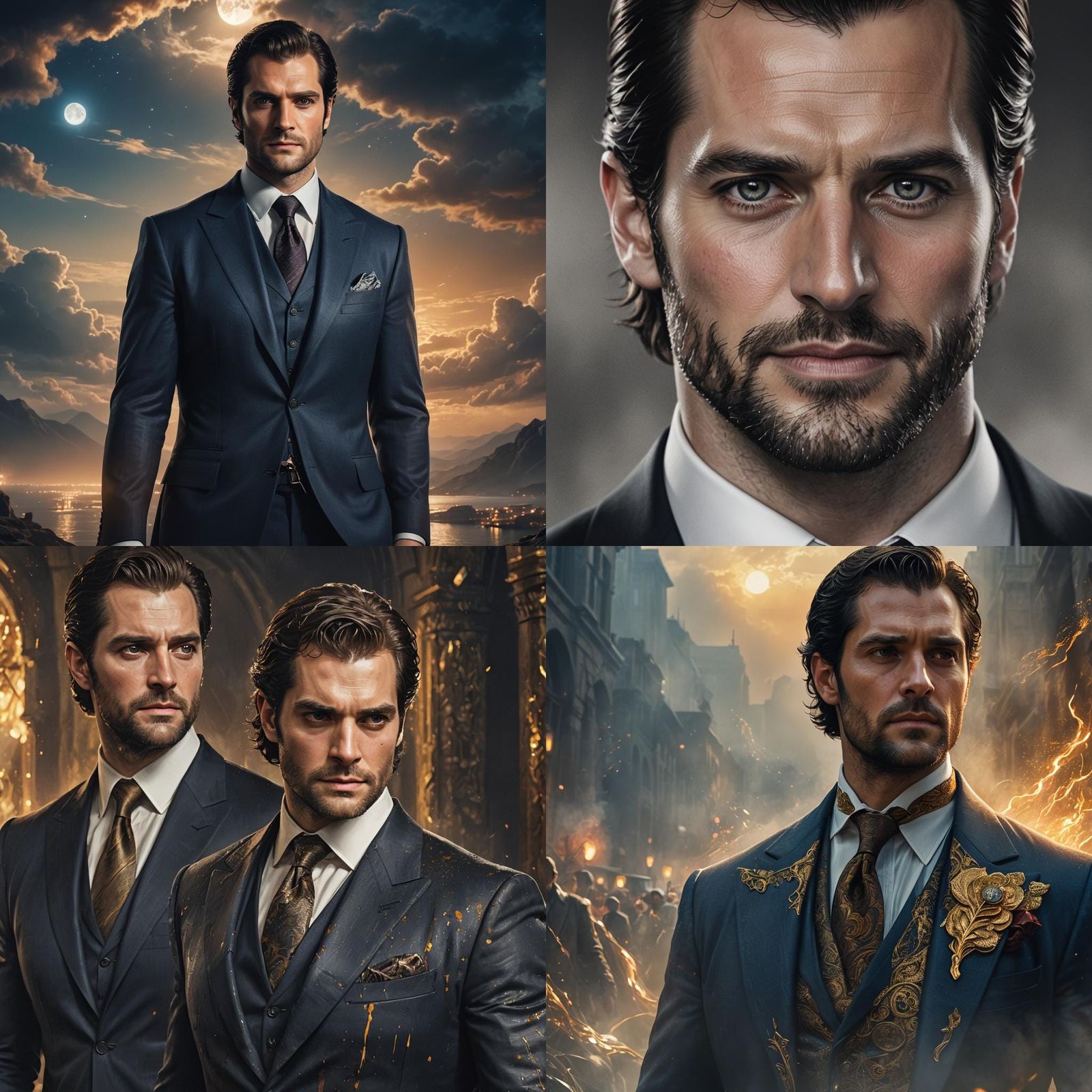 Handsome Man in Suit: Digital Matte Painting