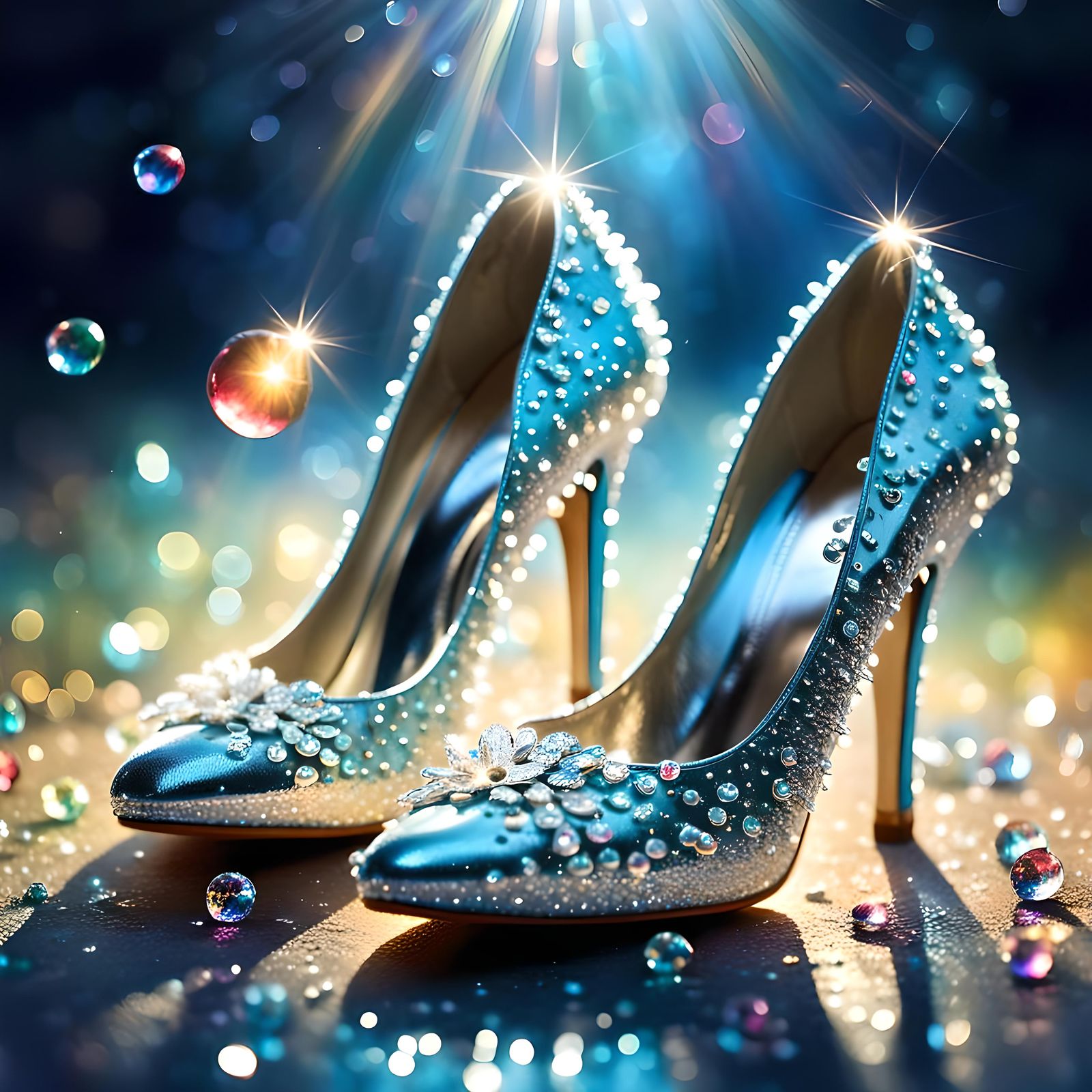 Sparkling Shoes in Shimmering Sunlight: A Magical Image
