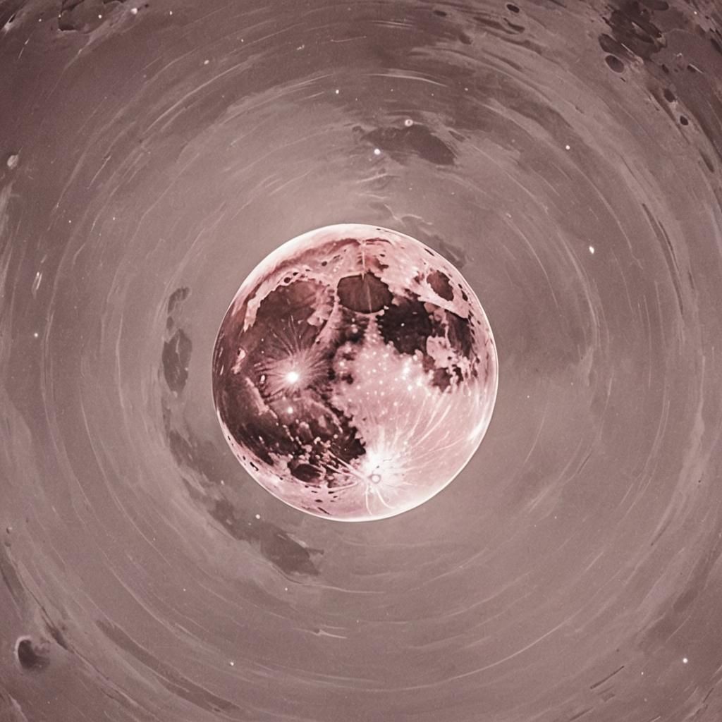 Pink Scorpio Full Moon Digital Art