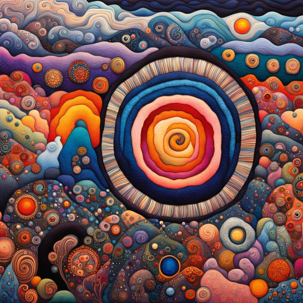 Vibrant Surrealist Collage Unfolds Cosmic Consciousness