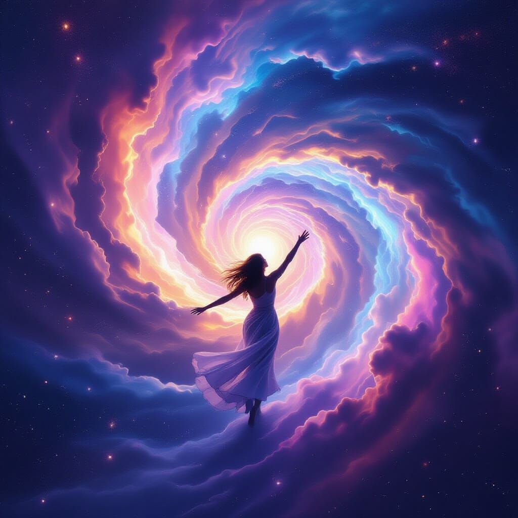 Alexandra Enters Infinite Cosmic Vortex