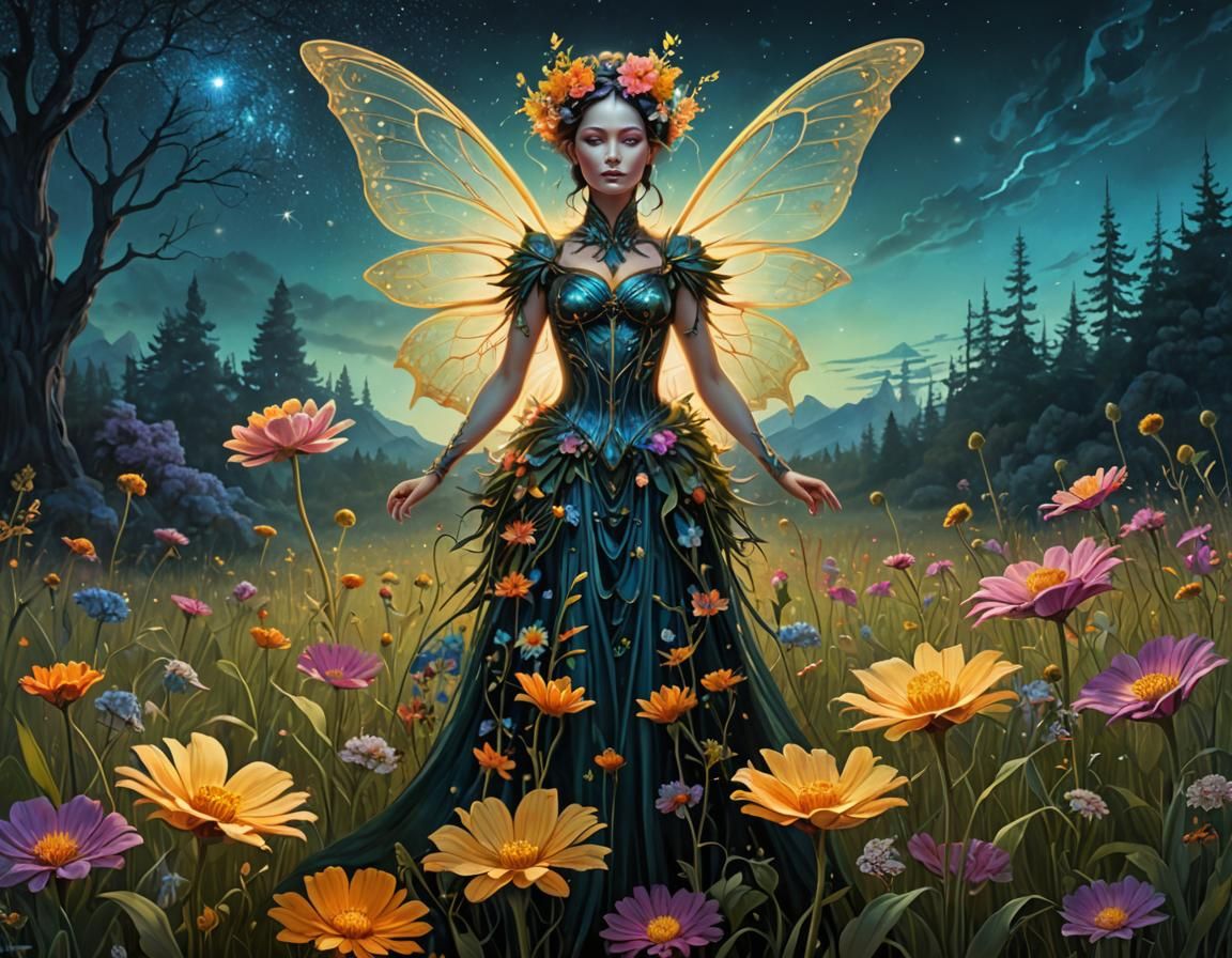 Mystical Fairy Queen in Surreal Digital Art