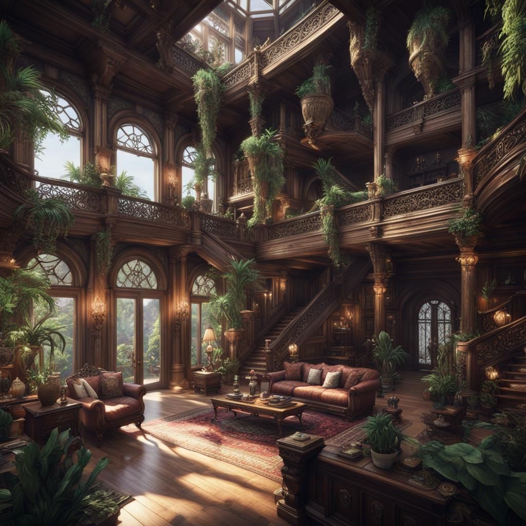 Lush Interior: A Monster Hunter Mansion